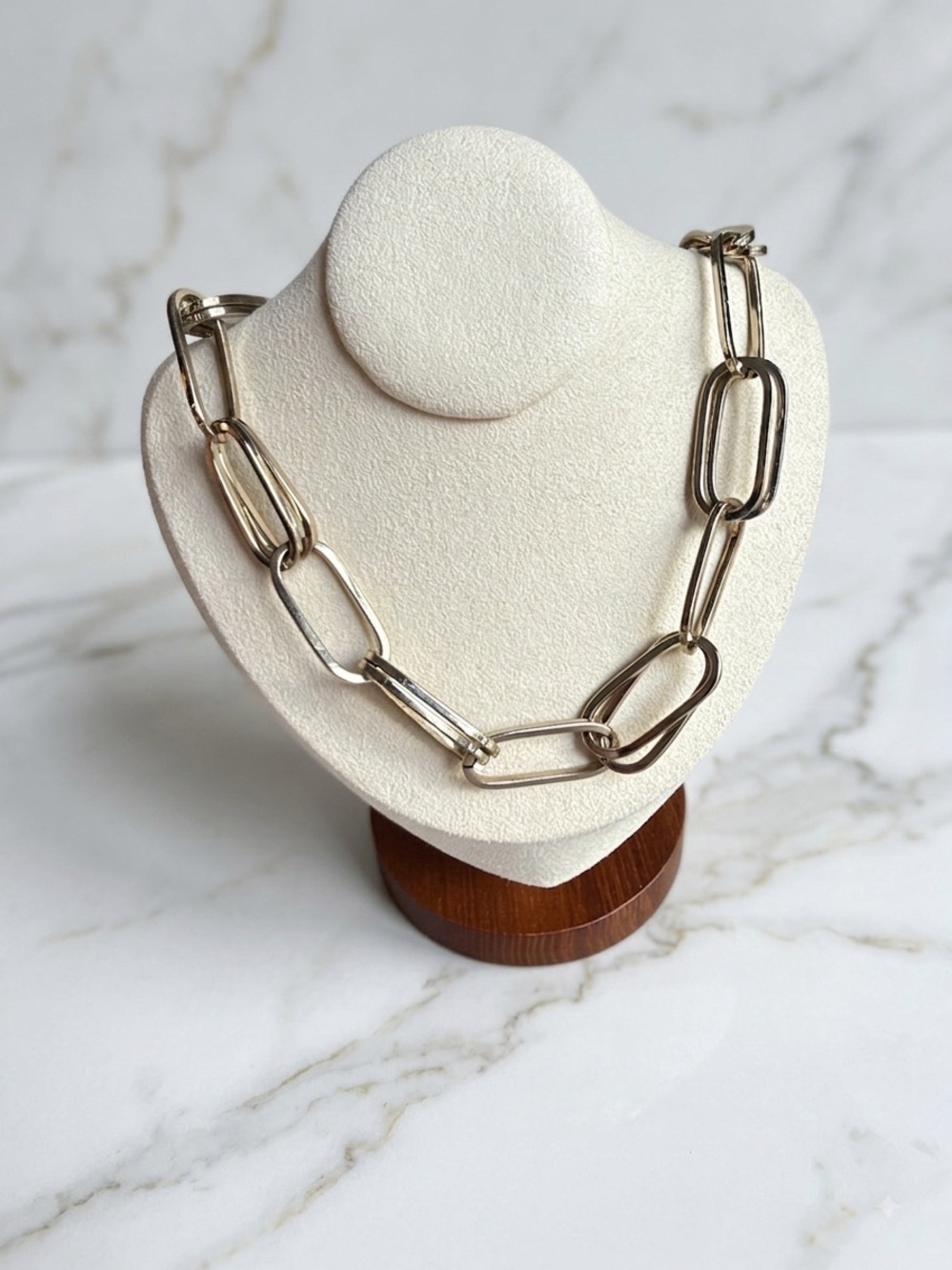 Gloria Vanderbilt Gold Paperclip Chain Link Necklace